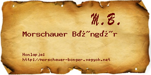 Morschauer Böngér névjegykártya